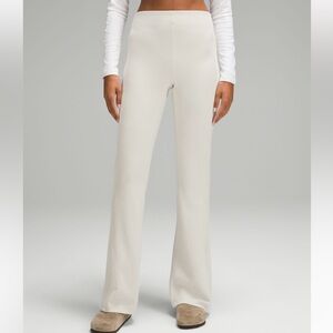 Lululemon Brushed Softstreme Ribbed Zip Flared
Pant White Opal